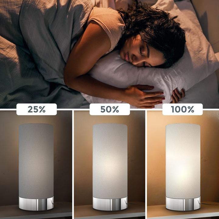 Actual product image B.K.Licht Table lamp, chrome-grey, 1xE14/40W max. excl. (E14)