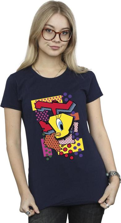 Actual product image Looney Tunes Womens/Ladies Tweety Pop Art Cotton T-Shirt (M)