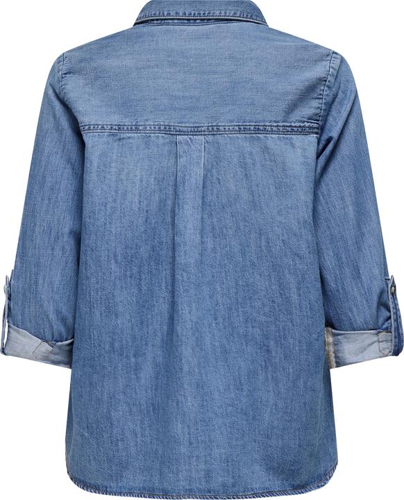Actual product image Only Normal geschnitten Hemdkragen Umgeschlagene Ärmelbündchen Jeanshemd Jeanshemd (S)