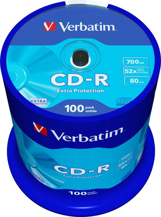 Image du produit Verbatim CD-R 52x, 700MB, 100 broches (100 x)