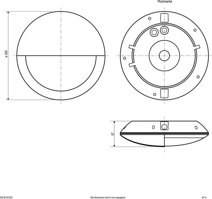 Image du produit EVN LED murale apparente anthracite/WE30181525AC+ 176-260V 9.5/13/18 (1150 lm)