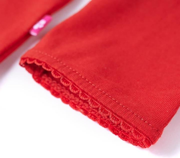 Actual product image VidaXL Children's long-sleeved shirt red 92,Material: 95 % cotton. 5 (92)