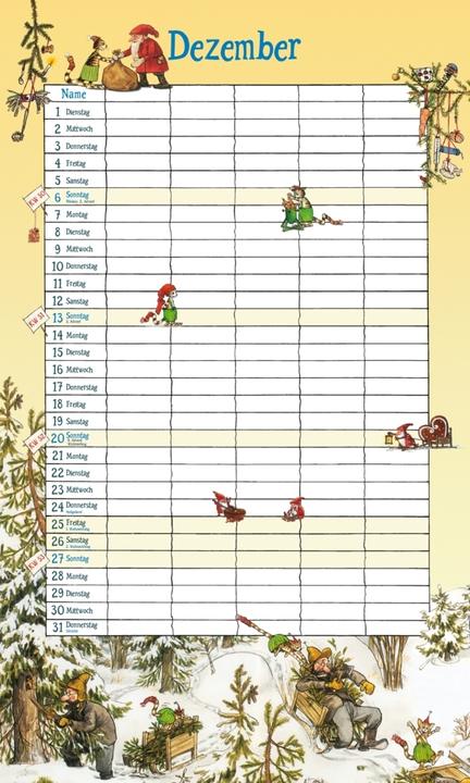 Produktbild Pettersson und Findus. Familienkalender 2026 (27 x 45 cm, Deutsch)