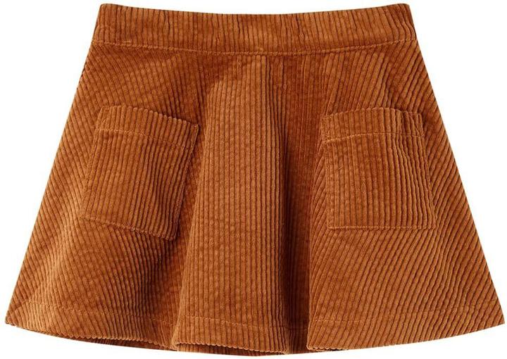 Produktbild VidaXL Kinderrock mit Taschen Cord Cognac 104,Material: 100 (104)