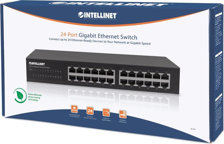 Actual product image Intellinet 24-Port Gigabit Ethernet Switch (24 Ports)