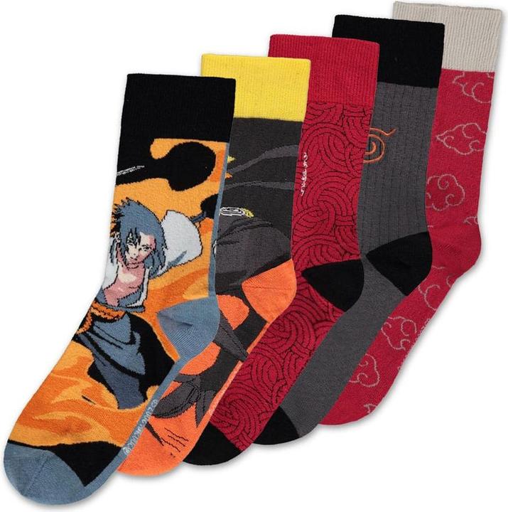 Difuzed Naruto Shippuden - Men's Socks (5 Pack / Giftset) - 35/38 (5er Pack, 35, 38)
