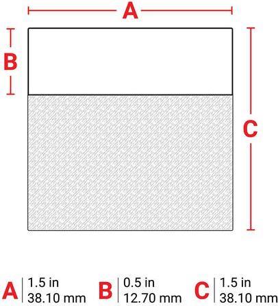 Image du produit Brady BM-32-427, Vinyle, auto-laminant, blanc/transparent, mat, 38.10 x 12.70(38.10) mm, pour Ka