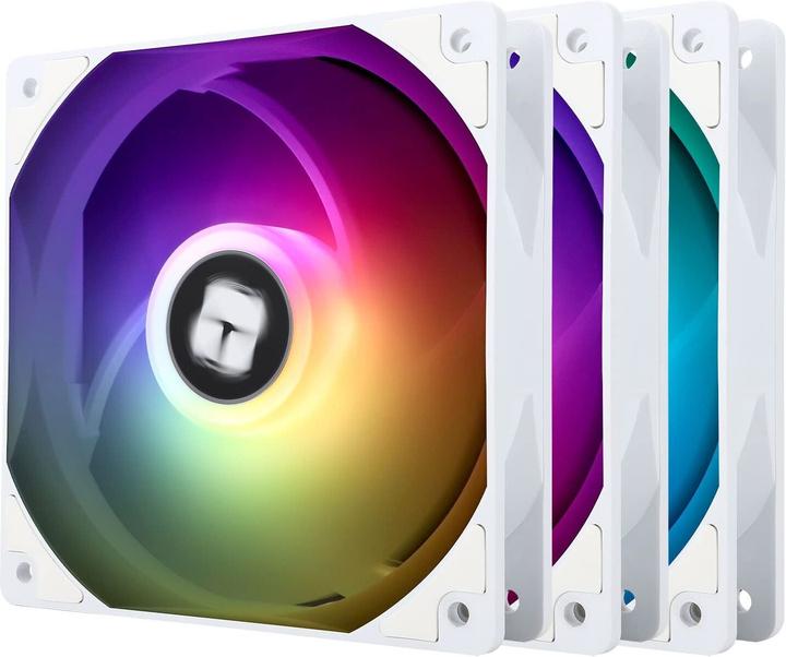 Actual product image Thermalright TL-C12CW-S ARGB - White (3-pack) - Kabinet køler - 120 mm - Hvid med RGB - 26 dBA (120 mm, 3 x)