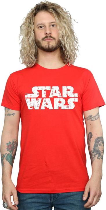Actual product image Star Wars Mens Christmas Logo T-Shirt (M)