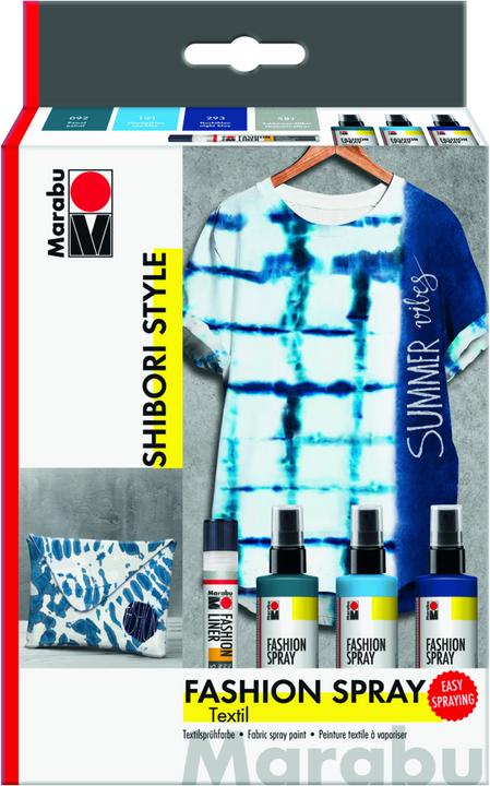 Produktbild Marabu Shibori (Grün, Hellblau, Dunkelblau, 100 ml)