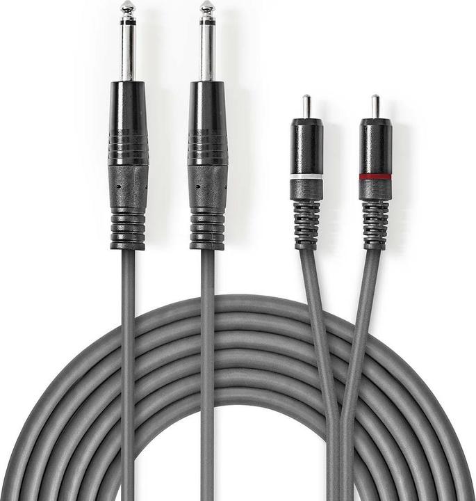 Nedis Cavo audio stereo 2X 6,35 mm maschio 2X RCA mac (1.50 m, Cinch)