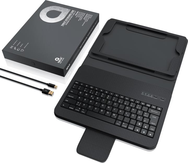 Actual product image Aplic Tablet keyboard, plastic case, function keys, QWERTY Bluetooth, for Apple iPad 9.7 (DE, iPad 2017 (5th gene))