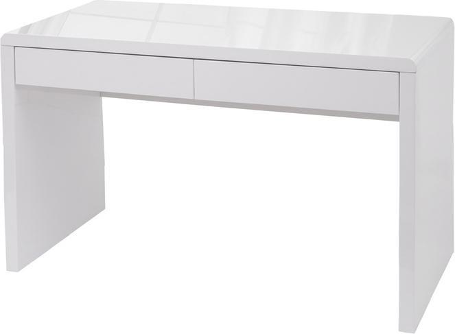 Immagine prodotto Swisshandel24 Tavolino da ufficio, tavolo da computer, tavolo da lavoro, bianco lucido 120x60cm (120 x 60 x 75 cm)