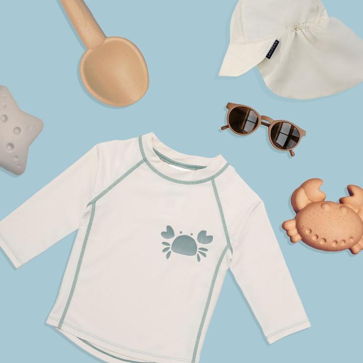 Produktbild La Loona LaLoona Baby-Bademode Bade-Shirt mit UV-Schutz - Krabbe - Offwhite (74)