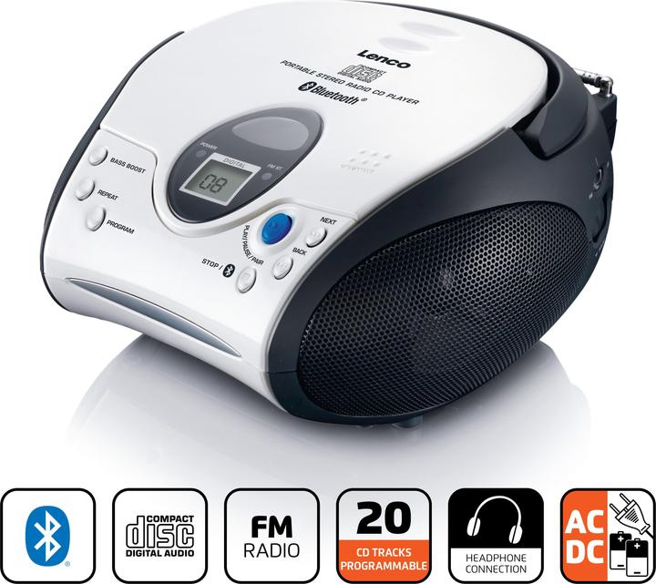 Produktbild Lenco SCD-24BT weiss/schwarz (UKW, FM)