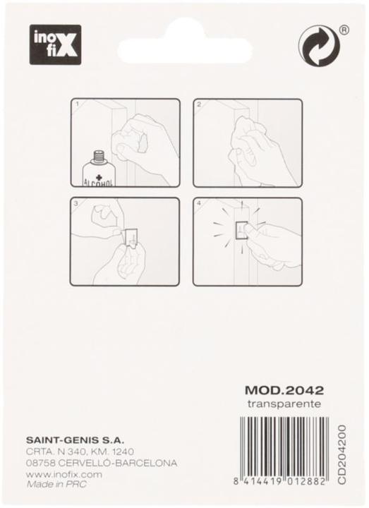 Image du produit Inofix Crochets adhésifs pour tringles à rideaux, transparents 4 pièces