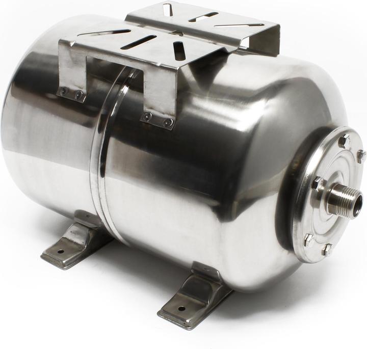 Produktbild Wiltec Edelstahl 50L Membrankessel Hauswasserwerk Ausdehnungsgefäss horizontal (Hauswasserpumpe)