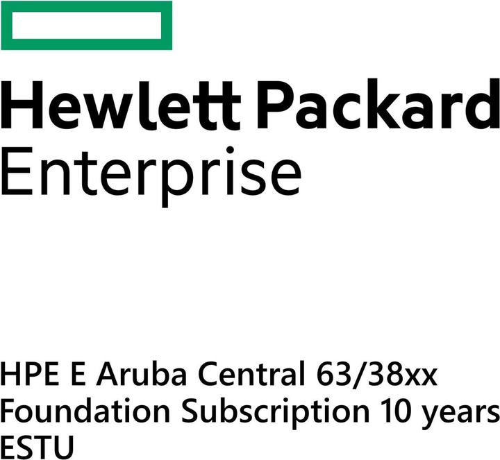 Actual product image HPE E Aruba Central 63/38xx, Foundation Subscription, 10 years, E-STU (48 Devices)