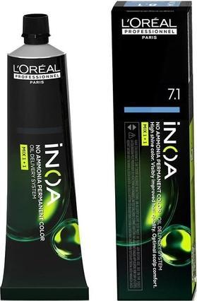 Image du produit L'Oréal Professionnel Loreal INOA Color 7.1 Ash Blonde 60g (7.1 Ash Blonde)