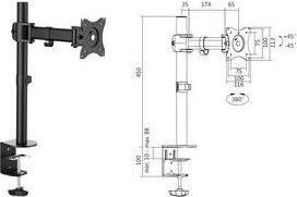 Actual product image LogiLink TV mount desk tiltable (Table, 27")