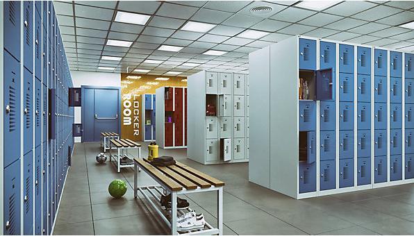 Immagine prodotto eurokraft basic Armadietto con perno girevole per lucchetto, 10 scomparti (80 cm, 180 cm)