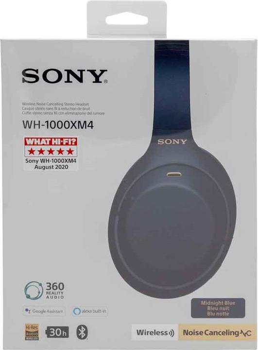 Produktbild Sony WH-1000XM4 (ANC, 30 h, Kabelgebunden, Kabellos)