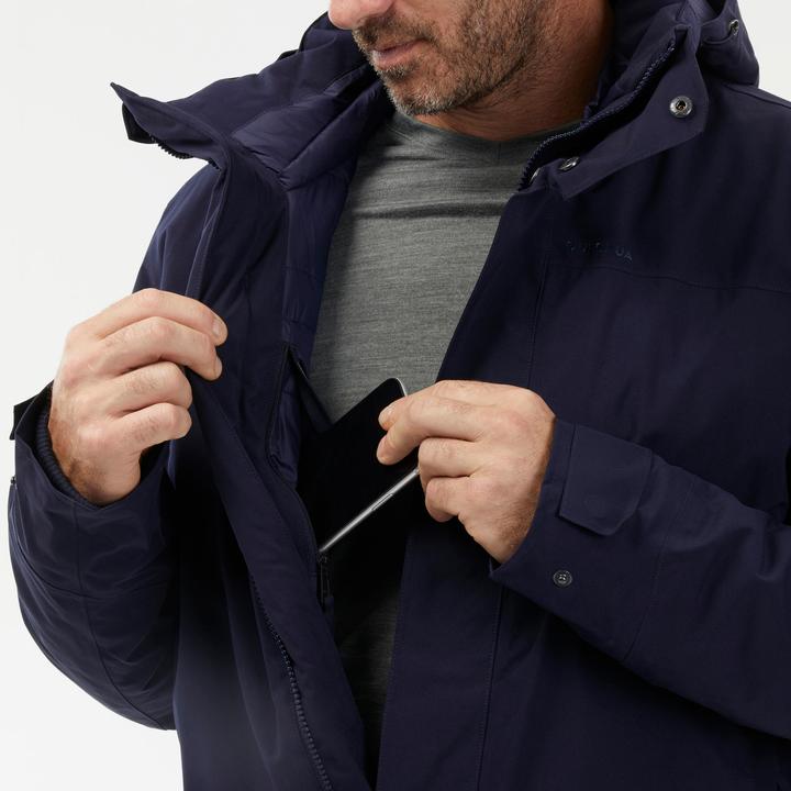 Produktbild Quechua Parka Winterjacke Herren warm bis -10 °C wasserdicht Winterwandern - SH500 blau (XL)