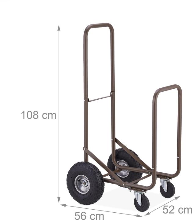 Produktbild Relaxdays Kaminholzwagen (52 x 56 x 108 cm)