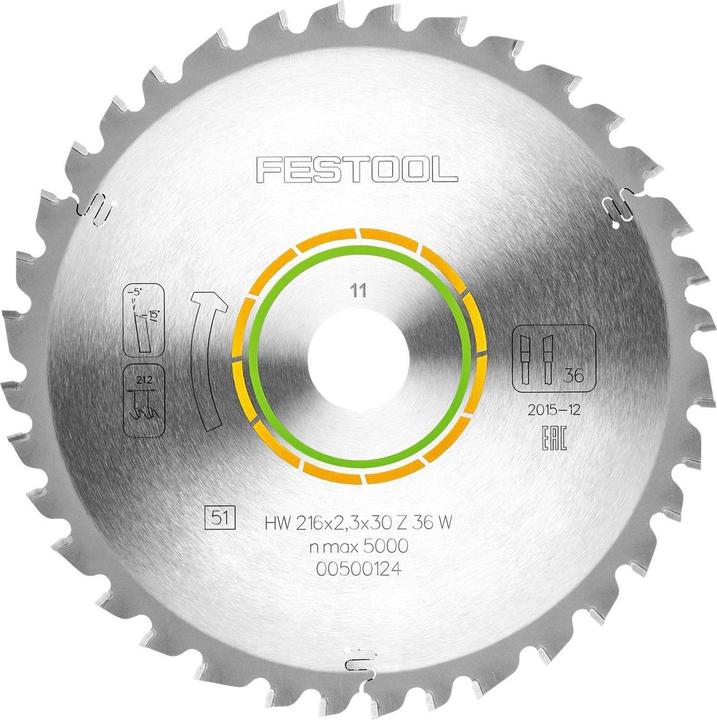 Actual product image Festool Universal saw blade 216 x 2.3 x 30 W36