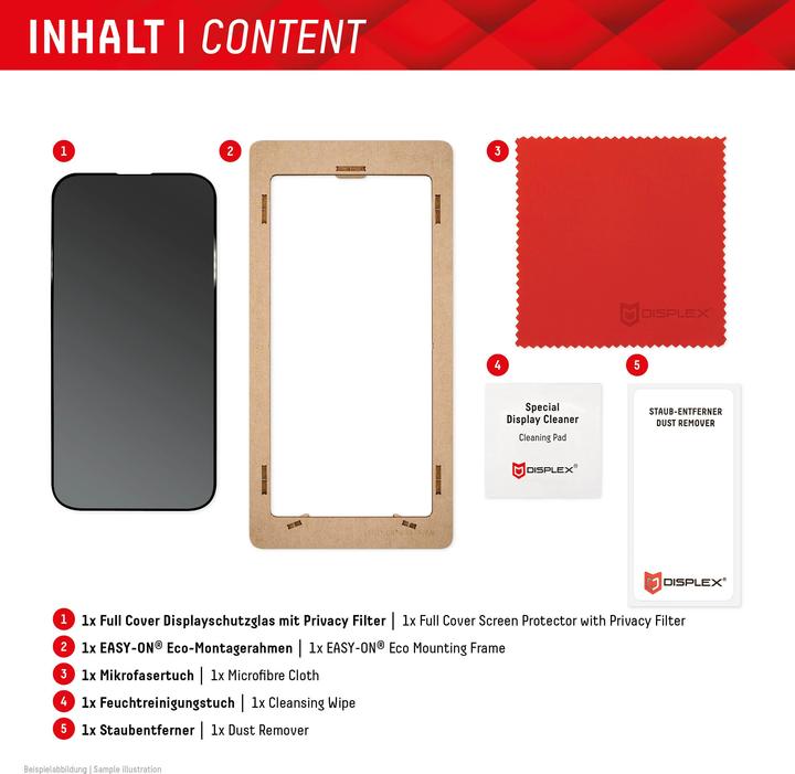 Actual product image Displex Real Glass, Privacy Full Cover Panzerglas (1 Piece, Samsung Galaxy S24, Samsung Galaxy S25)