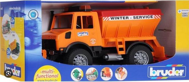 Actual product image Bruder MB-Unimog winter service with snow plough