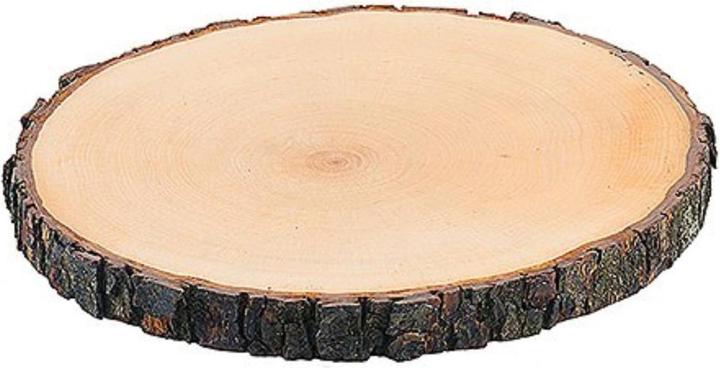 Actual product image Contacto Round bark board ø27-30cm Thickness: 2cm, lacquered ash