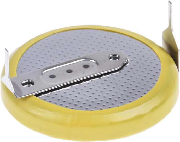 Actual product image Panasonic Lithium button cell CR2032 3V 2 solder pins (1 pcs., CR2032)