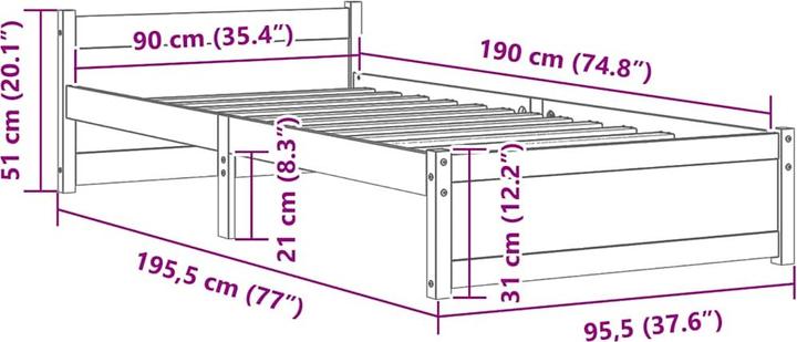 Immagine prodotto VidaXL Camala (90 x 190 cm)