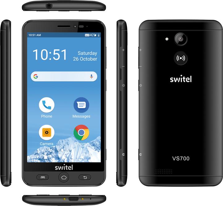 Actual product image Switel VS700 (16 GB, Black, 5.50", Single SIM, 13 Mpx, 4G)