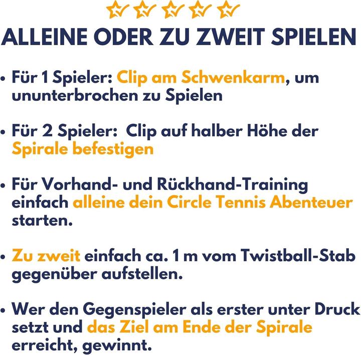 Nutritional values and ingredients Best Sporting Twistball-Set mit Schlägern & Ball