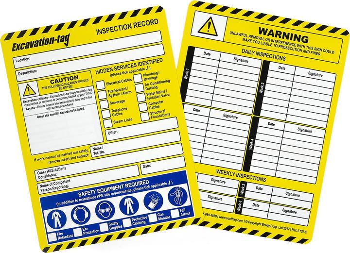 ScaffTag Excavation tag inserts