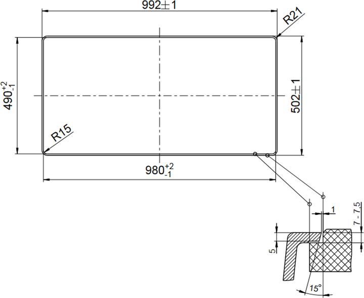 Produktbild Blanco Axia III 6 S-F (99 cm, 50 cm)