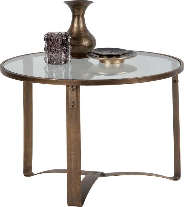 Actual product image BePureHome Side table Occasional Metal Glass Antique Brass (Ø 65 x 45 cm)