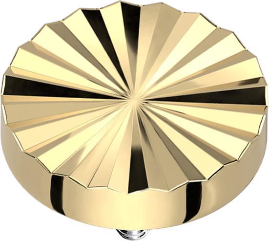 Produktbild Star Piercing Dermal Anchor Diamantschliff Scheibe rund vergoldet (ohne Messing, Titan G23)