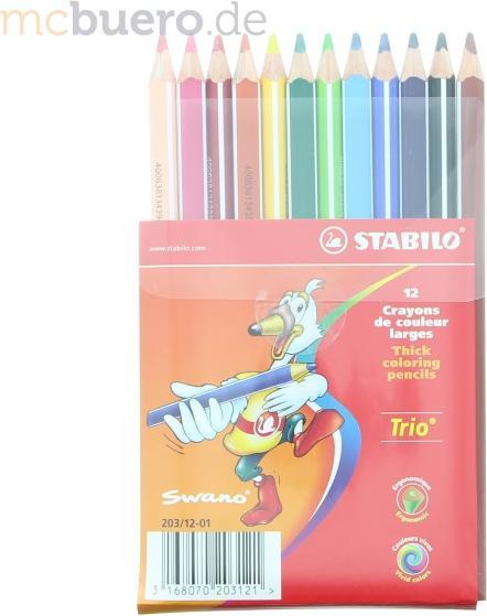Actual product image STABILO Trio thick triangular crayon (Multicoloured, 12 x)