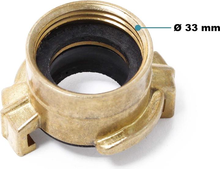 Actual product image Wiltec Brass Quick Coupling / Connector for water hose DN25 - 1" Internal Thread (Hose coupling, 25.40 mm)