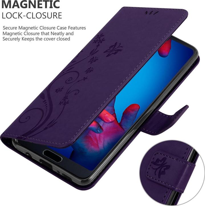 Actual product image Cadorabo Flower Book Cover (Huawei P20)