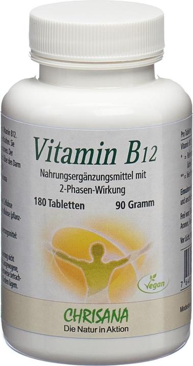 Produktbild Chrisana Vitamin B12 Tablette 500 mcg (180 Stück, Tabletten, 121 g)