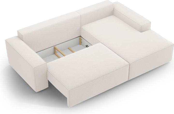 Image du produit Micadoni Canapé D'Angle Droit Convertible Avec Coffre De Rangement, "Jodie", 3 Places, 246x151x86 Fabriqué en (Canapé d'angle)