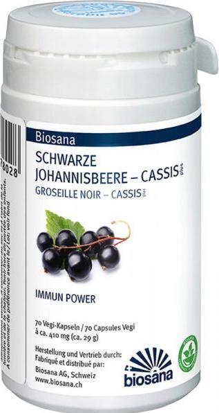 Image du produit Biosana Cassis cassis plus 410mg (70 pièce(s), Capsules, 28 g)
