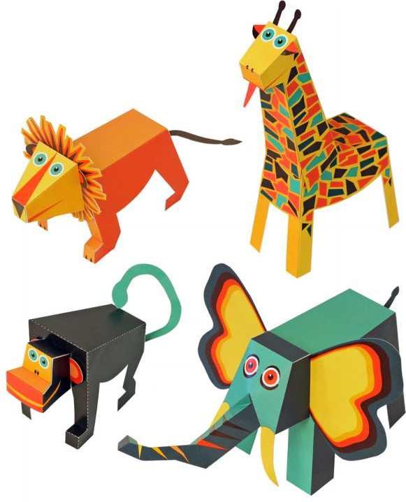 Immagine prodotto Pukaca Set di giocattoli di carta. 4 animali della giungla (Tedesco)