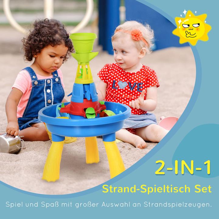 Produktbild Homcom Kinder Sandkastentisch mit 21-tlg. Zubehör