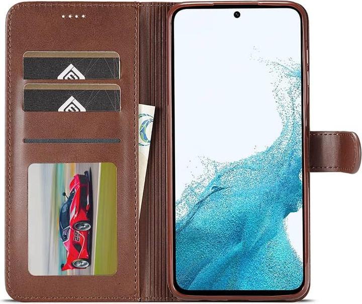 Produktbild LC.Imeeke Huawei P30 - Wallet Etui mit 3 Kartenfächern & Magnetverschluss, Braun (Huawei P30)