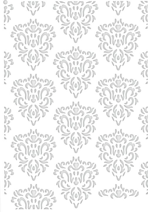 Actual product image Pronty Crafts Baroque pattern" stencil, A5